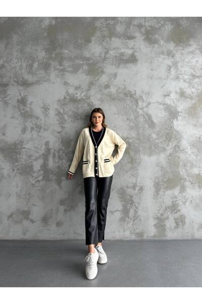 ZF BUTİK Strick-Cardigan – Streifendetail