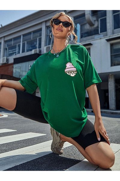 Know Γυναικείο Πράσινο T-Shirt Today was printed oversize