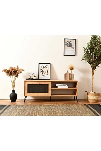 VOWTURKEY Calvin Tv Ünitesi Endüstriyel Tel Örgü Kapak Detaylı Modern Ve Şık ...