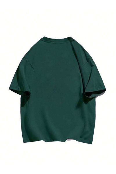 Know Women's Nephti Green Printed Rabbit Printed Oversize T-shirt