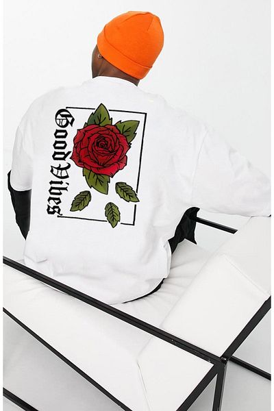 Know Oversize růžové unisex bílé tričko