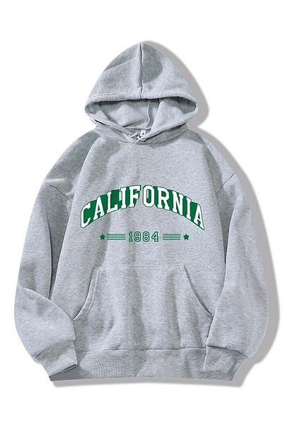 Know Φούτερ με στάμπα 3 κλωστών Unisex Grey California 1984
