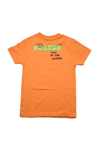 Alme Cute Dinosaur Printed Baby Boy T-shirt Orange