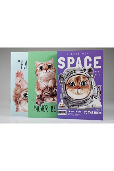 4nio KIRTASİYE SET BACK TO SCHOOL KEDİLİ 3'LÜ SET