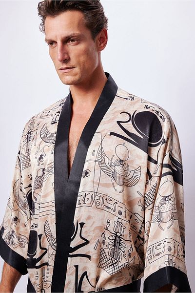 Dear Deer Egyptian Kimono&Pants Set