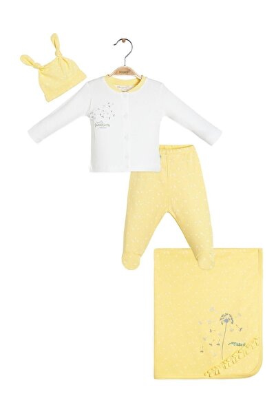 Bibaby مجموعة بطانية من التول من Biorganic Fly Dandelions 62258 أصفر-إكرو