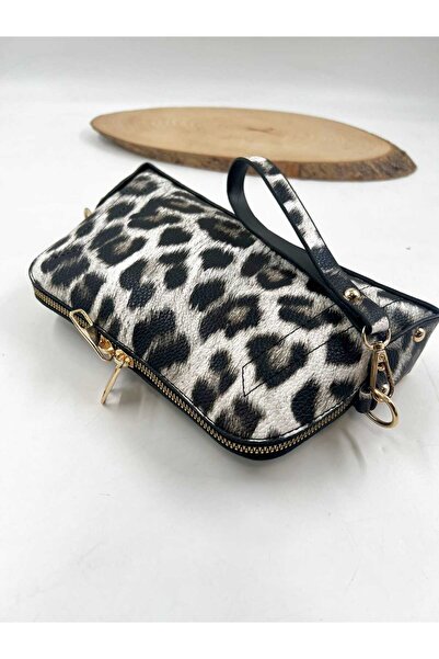 on star Hand Bag Chain Cross Strap Black and White Leopard Pattern Gift Hand Bag