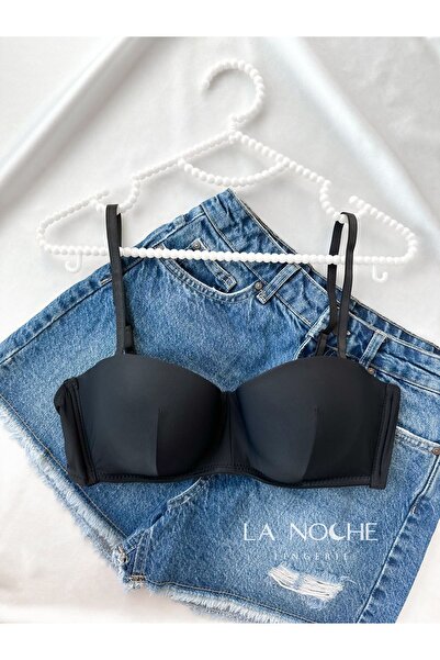La Noche Lingerie حمالة صدر سوداء غير مملوءة باللوتس