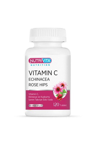 Nutrivita Nutrition Vitamin C, Chinesia, Rosehip 120 Tablets