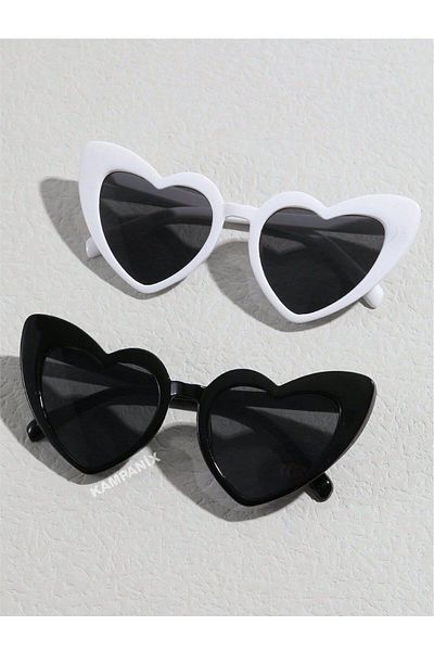 KAMPANİX Black and White 2-Piece Opportunity Set - Hearted Bride and Groom Goggles, Bride-Kina-Wedding