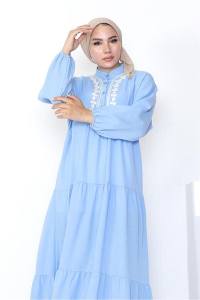 Bestenur Besticktes Ayrobin-Fledermausflügelkleid