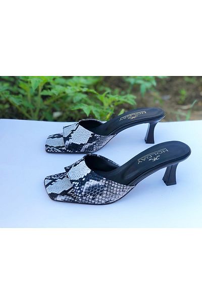 Holdays Women's Heel Slippers Snakeskin