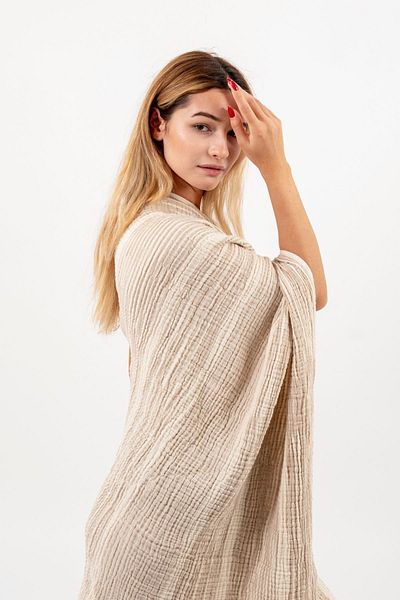 Befera Design Muslin Peshtemal Πετσέτα Μπάνιου Παραλίας 4 στρώσεων 100% βαμβάκι 90x170 εκ. Ριγέ πετσέτα