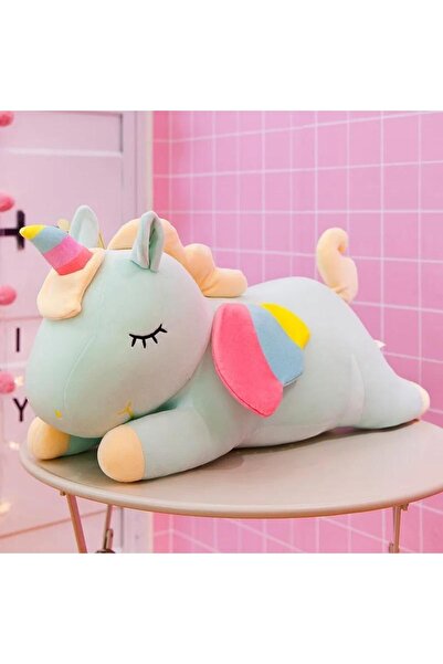 Zigver Sevimli Gökkuşağı Unicorn Peluş Oyuncak Uyku Yastığı Çocuk Kız Doğum Günü Hediyesi 30 cm
