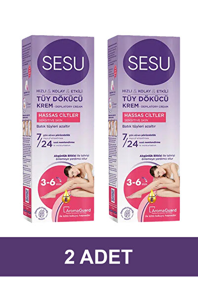 Sesu Tüy Dökücü Krem Hassas Ciltler Için 40 Ml x 2 Adet