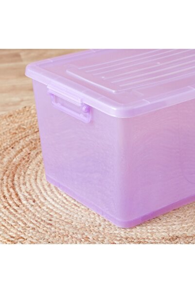 Home Box Rolling 55 L Storage Box with Wheels and Lid - 56x39x32 cm