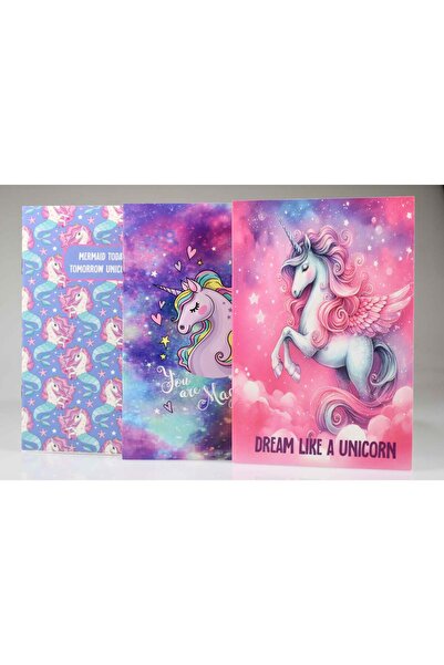 4nio SET DE PAPETERIE ÎN SPATE LA ȘCOALA UNICORN SET DE 3