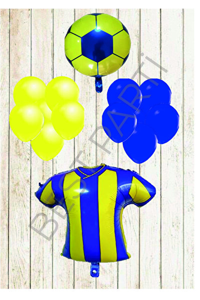 BEST PARTİ DOĞUM GÜNÜ PARTİ SÜSLERİ Yellow Navy Blue Fan Balloon Set