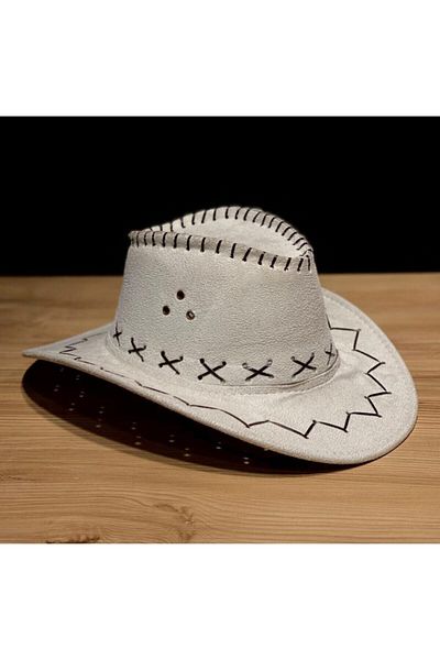İşnar Moda Καουμπόικο καπέλο Nubuck για ενήλικες με κορδόνια Pandoli