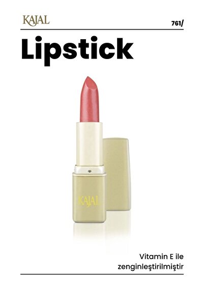 KAJAL Nar Çiçeği Ruj & Coral Red Lipstick - No: 761