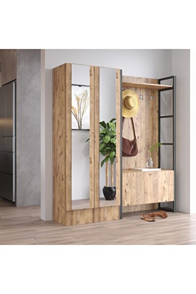 Robin Home Kahverengi Vegas Serisi No 18 Vestiyer Portmanto Ayakkabılık