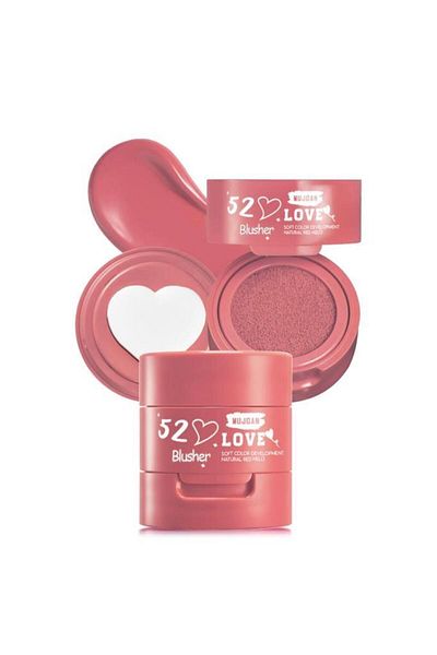 MUJGAN Heart Detailed Sponge Liquid Blush No:1