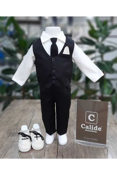 Calide Baby Baby Boy Mevlüt Set - Calide Tie and Bow Tie Detail, Black 401