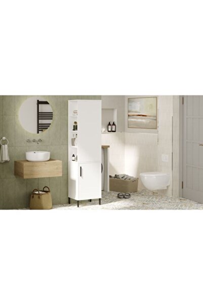 Robin Home Bianca Çok Amaçlı Dolap Banyo Dolabı Beyaz