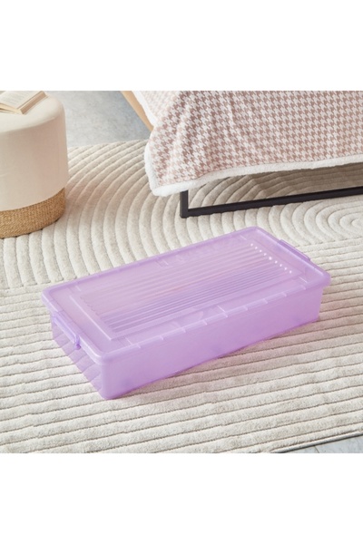 Home Box Rolling Underbed Storage Box with Wheel and Lid - 35 L