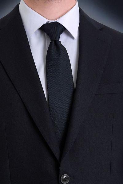 Hatemoğlu Navy Blue Plain Tie
