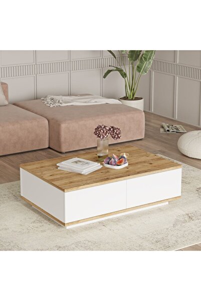 Robin Home Loft Orta Sehpa 2 Kapaklı Çam-beyaz