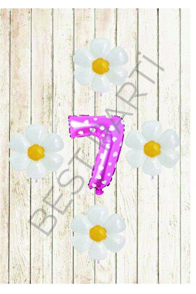 BEST PARTİ DOĞUM GÜNÜ PARTİ SÜSLERİ مجموعة بالونات من رقائق الأرقام الوردية و...