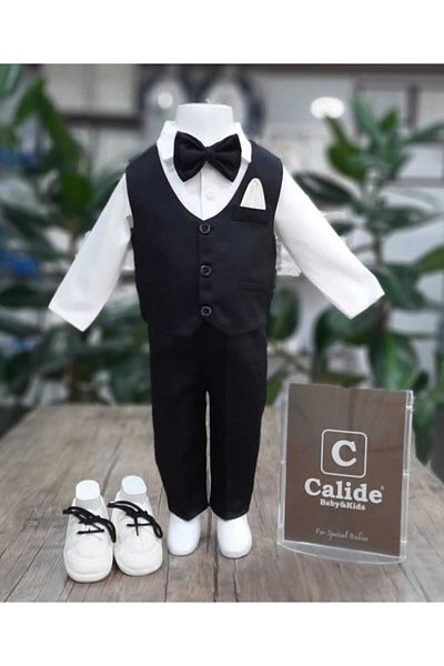Calide Baby Baby Boy Mevlüt Set - Calide Tie and Bow Tie Detail, Black 401