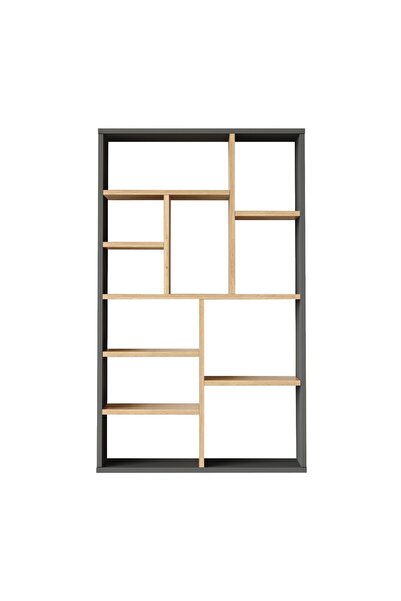 Robin Home Oscar Kitaplık 124cm Sepet-Antrasit