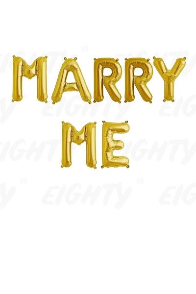 SYC GROSS Marry Me Foil Balloon Set 16 inch Marriage Proposal Ornaments Do You Marry Me
