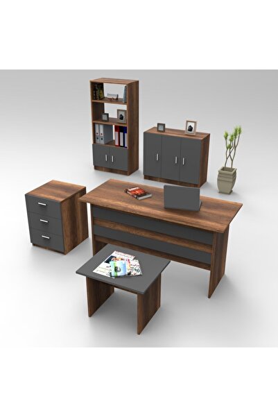 Robin Home Verona Abcde Ofis Büro Masa Takımı Makam Takımı Barok Antrasit