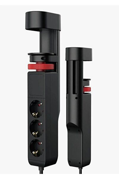 SMAYLİNG Akım Korumalı Priz Masa Kenarı Ayarlanabilir 3 Priz 2 Usb 1 Type C Girişli Priz 1.8 M U. Kablo