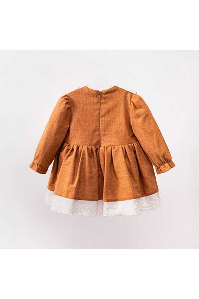 Cumino Baby Girl Front Skirt Güpür Valery Dress Gk6011