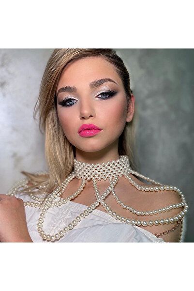 Lovisa El Yapımı İnci Omuz Kolyesi Vücut Takısı