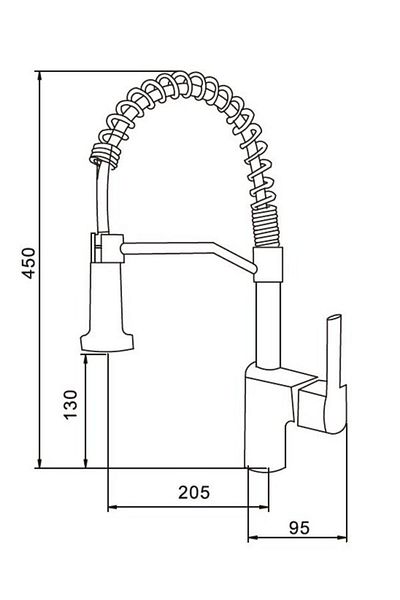 FLEKO BATARYA Black Kitchen Faucet - Removable 2 Functions Head with Lime Filter