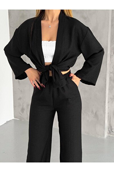 exxitcollection Γυναικείο Σετ Κιμονό Ayrobin - Σετ ίσιο δύο τεμαχίων