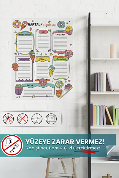 Pi Papers Šareni nedeljni planer, pametni papir koji se može pisati i brisati...