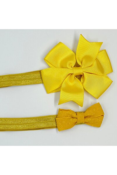 Atılgan Grp Scalloped Bandana and Plain Bandana Set of 2 for Ages 6-4