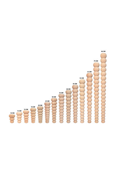 gökçe aksesuar 25 CM YÜKSEKLİK 7,2 CM ÇAP MG-001-10 AHŞAP TORNA AYAK 4 LÜ SET