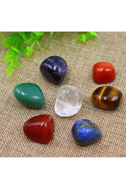 Mystic Energy Tamburlanmış Doğal Taş 7'li Çakra (CHAKRA) Doğal Taş Seti | Hed...