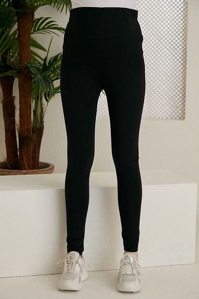 bonbonetti chocolate baby&kids Black Maternity Leggings - Adjustable Waist