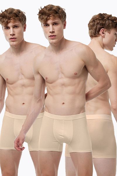 Malabadi Ανδρικό Σετ 3 Χρωμάτων Επιδερμίδας Cotton Elastane Boxer - 3M075