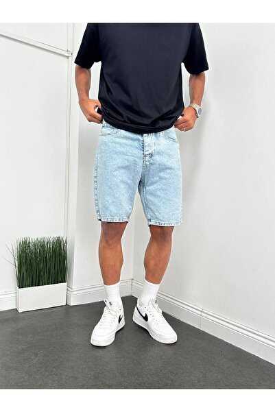 Genel Markalar Boyfriend Mavi Renk Kot Kapri Şort