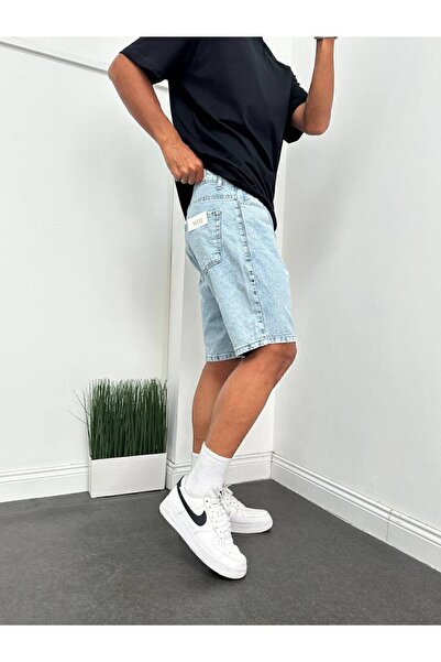 Genel Markalar Boyfriend Mavi Renk Kot Kapri Şort