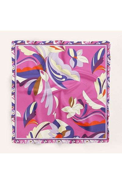 Modabutik Bandana Model Dg9813_01 cu Motiv Fuchsia - 70x70